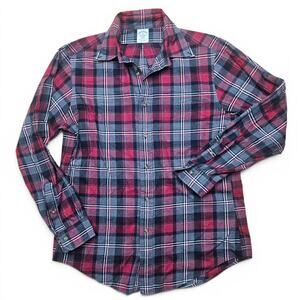BROOKS BROTHERS Regent Plaid Flannel Shirt Men's M Elevated Classic Casual